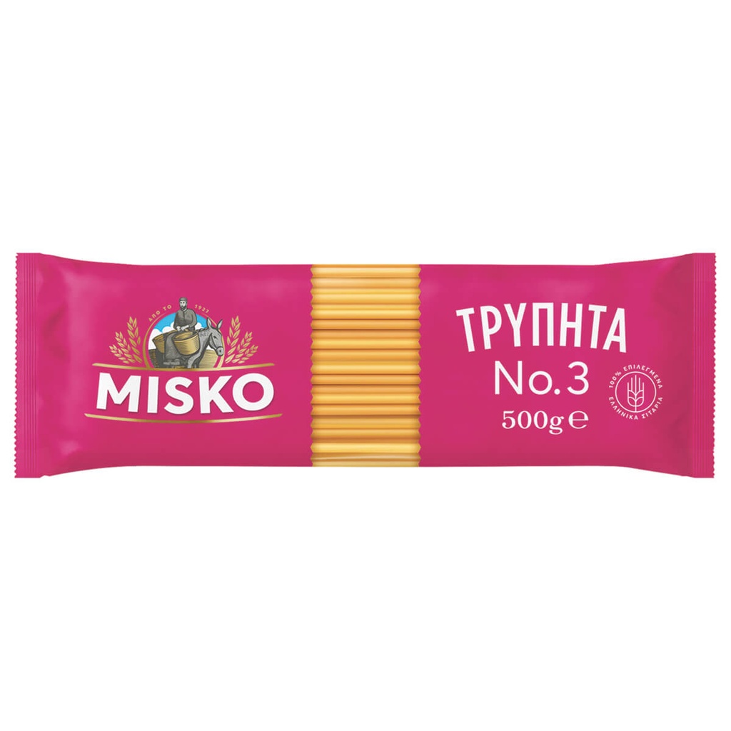 [5201010103032] MISKO 500G ΜΑΚΑΡΟΝΙΑ ΤΡΥΠΗΤΑ Ν.3