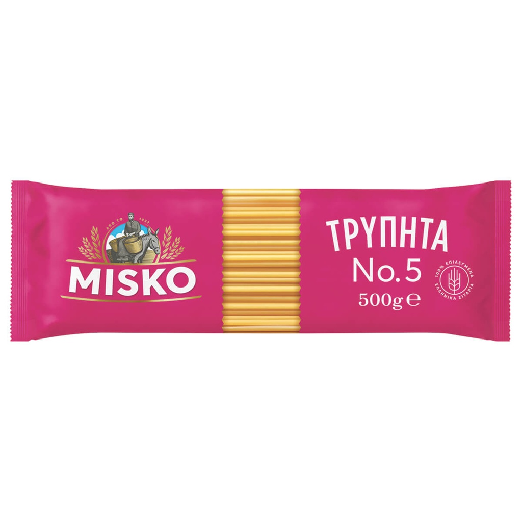 [5201010103056] MISKO 500G ΜΑΚΑΡΟΝΙΑ ΤΡΥΠΗΤΑ Ν.5