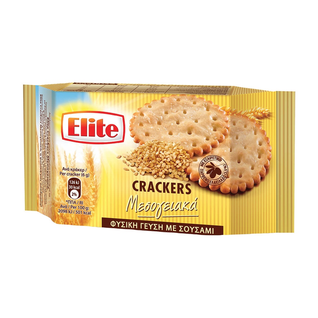 ELITE 105G CRACKERS ΜΕΣΟΓ. ΦΥΣ. ΓΕΥΣΗ ΣΟΥΣΑΜΙ