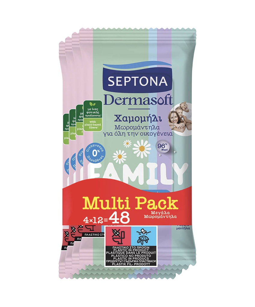 [1031384] SEPTONA 12-ΤΜΧ x4 ΜΩΡΟΜΑΝΤΗΛΑ DERMASOFT FAMILY