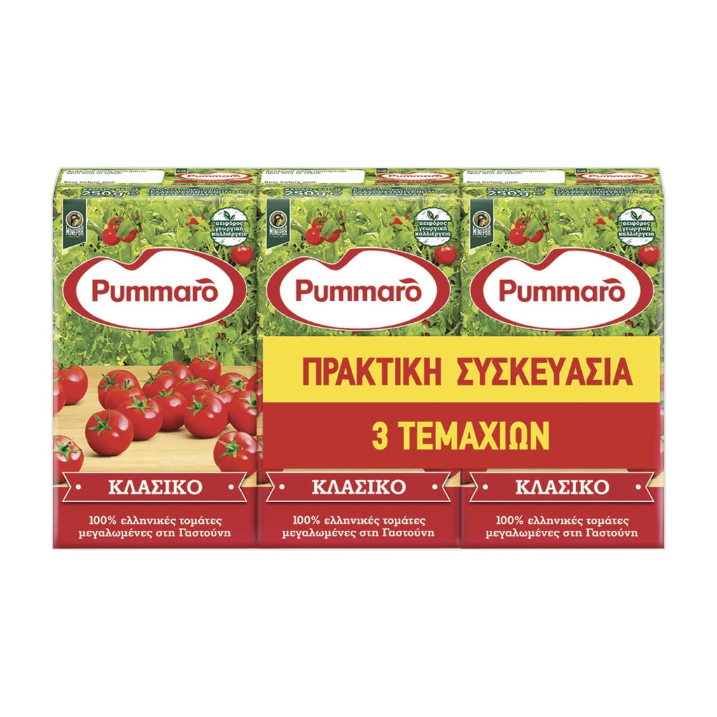 [5201034049101] PUMMARO 250Gx3 ΤΟΜΑΤΑ PASSATA ΚΛΑΣΙΚΗ