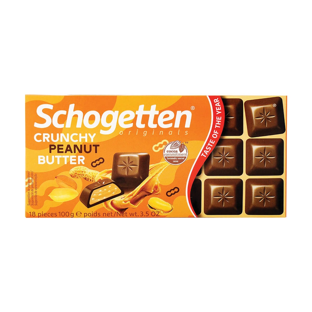 SCHOGETTEN 100G ΣΟΚΟΛ CRUNCHY PEANUT BUTTER