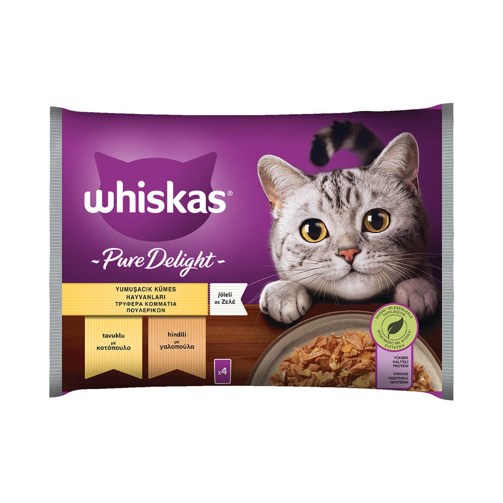 [1022834] WHISKAS 85Gx4 ADULT PURE DELIGHT ΠΟΥΛΕΡΙΚΑ ΣΕ ΖΕΛΕ
