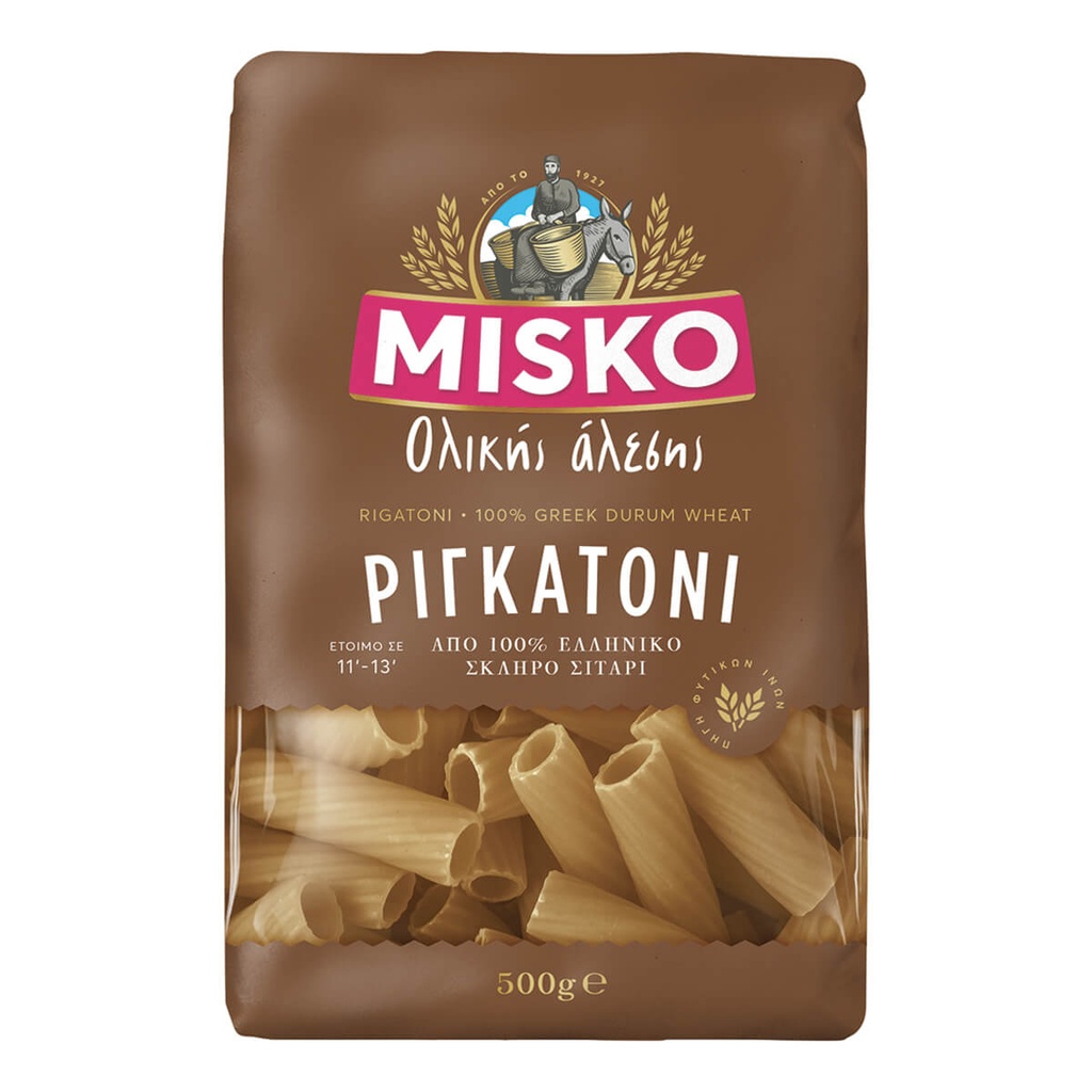 [1014855] Misko Rigatoni Ολικής Άλεσης 500gr