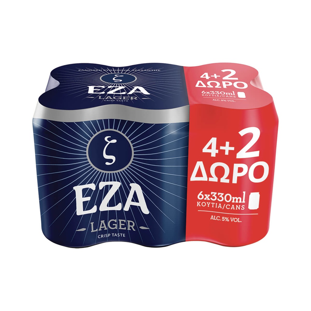 ΕΖΑ 'ζ' FINE LAGER 330MLx4(+2free) ΜΠΥΡΑ ΚΟΥΤΙ