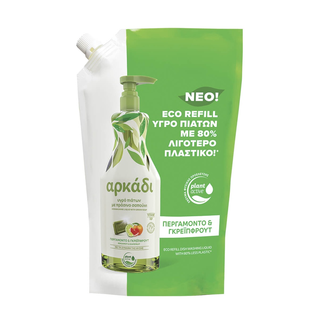 [1026346] ΑΡΚΑΔΙ 900ML ΥΓΡΟ ΠΙΑΤΩΝ ΠΕΡΓΑΜΟΝΤΟ & ΓΚΡΕΙΠΦΡΟΥΤ REFILL