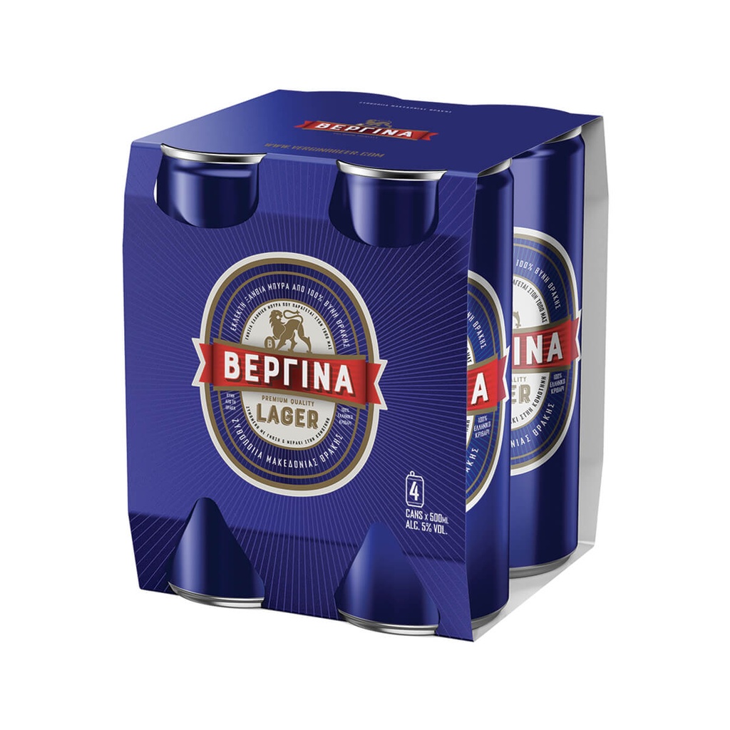 Βεργίνα Μπύρα Lager 4x500ml