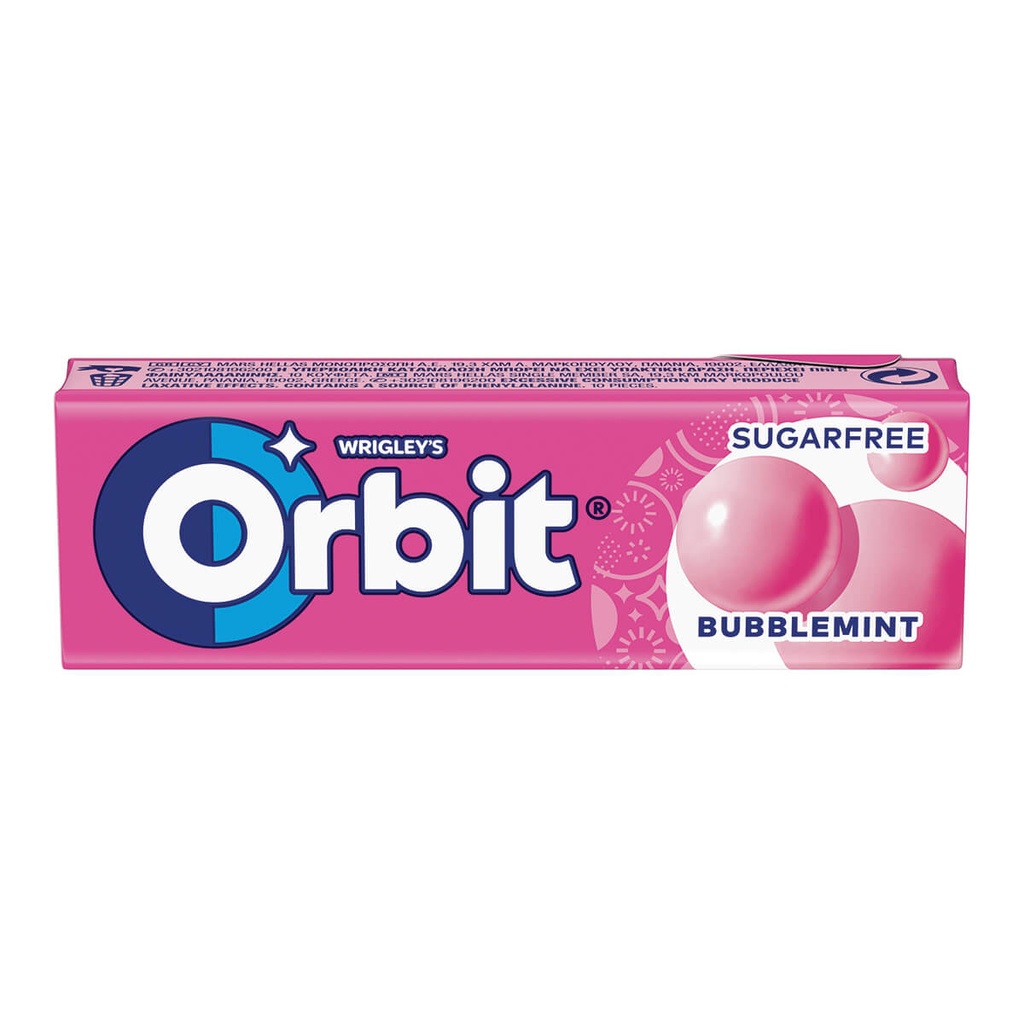 [1025045] 2+1)ORBIT ΤΣΙΧΛΑ BUBBLEMINT ΚΟΥΦΕΤΟ ΧΩΡΙΣ ΖΑΧΑΡΗ