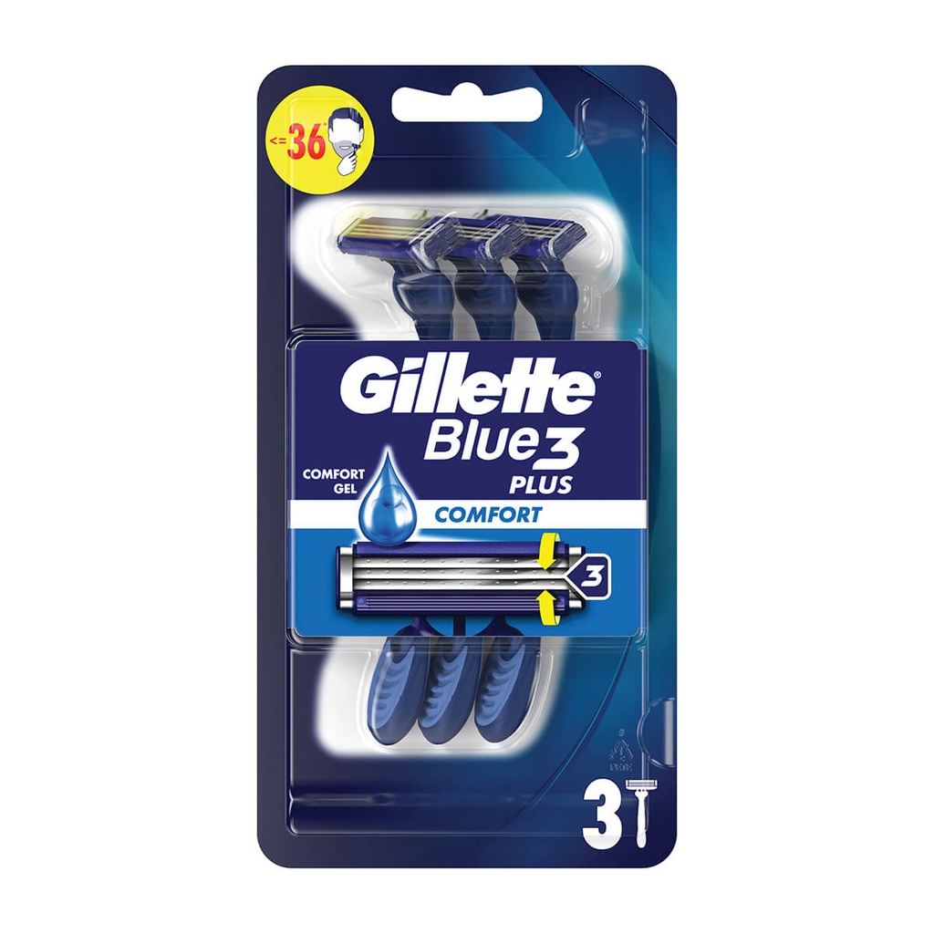 [1023238] GILLETTE 3-ΤΜΧ 3PLUS COMFORT ΜΙΑΣ ΧΡΗΣΗΣ