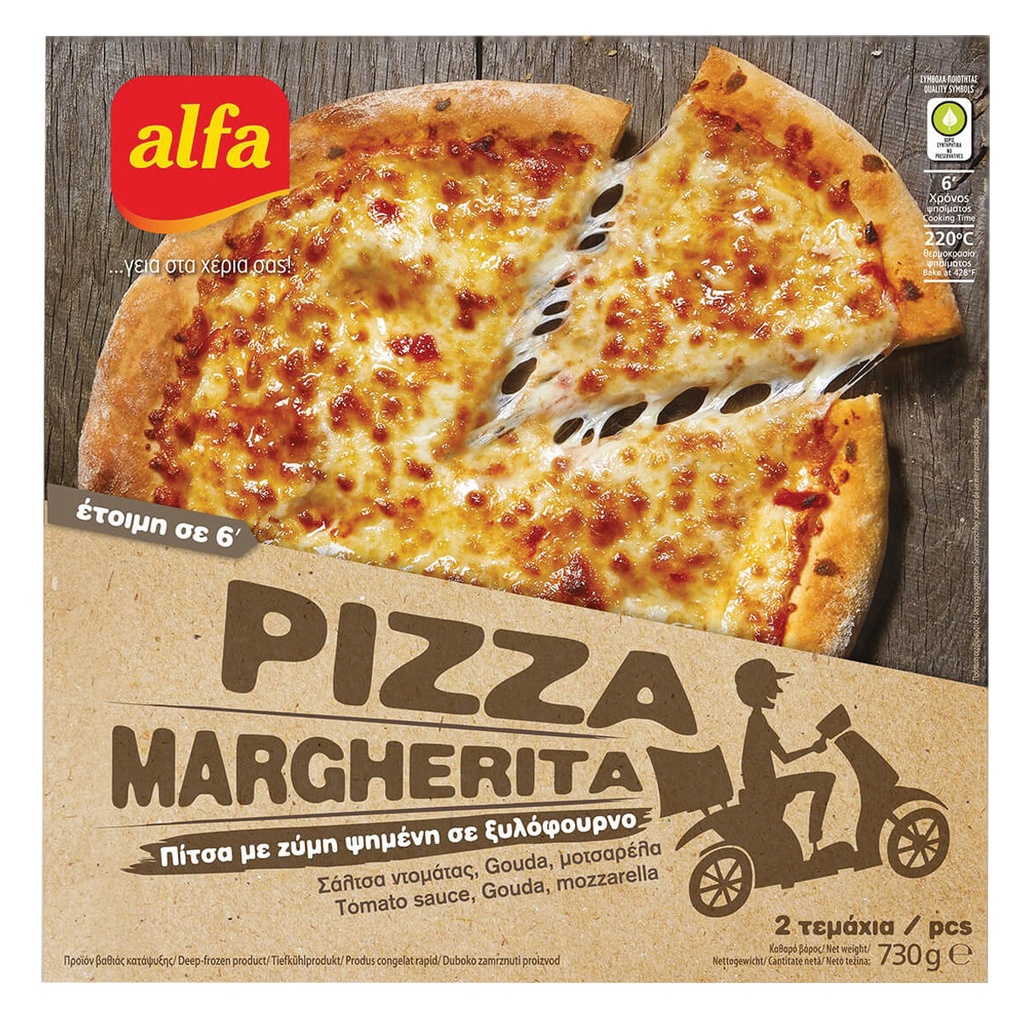 [1009453] Alfa Πίτσα Margherita 730g