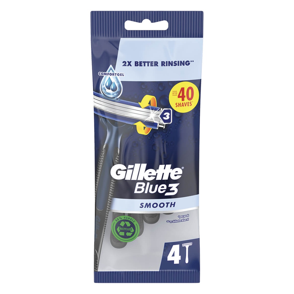 [1031439] GILLETTE 4-ΤΜΧ BLUE 3 ΞΥΡΑΦΑΚΙ ΜΙΑΣ ΧΡΗΣΗΣ