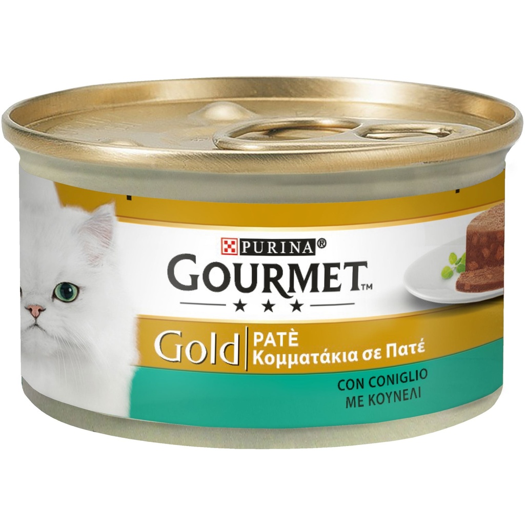 Gourmet Gold Υγρή Τροφή Γάτας Πατέ Κουνέλι 85g