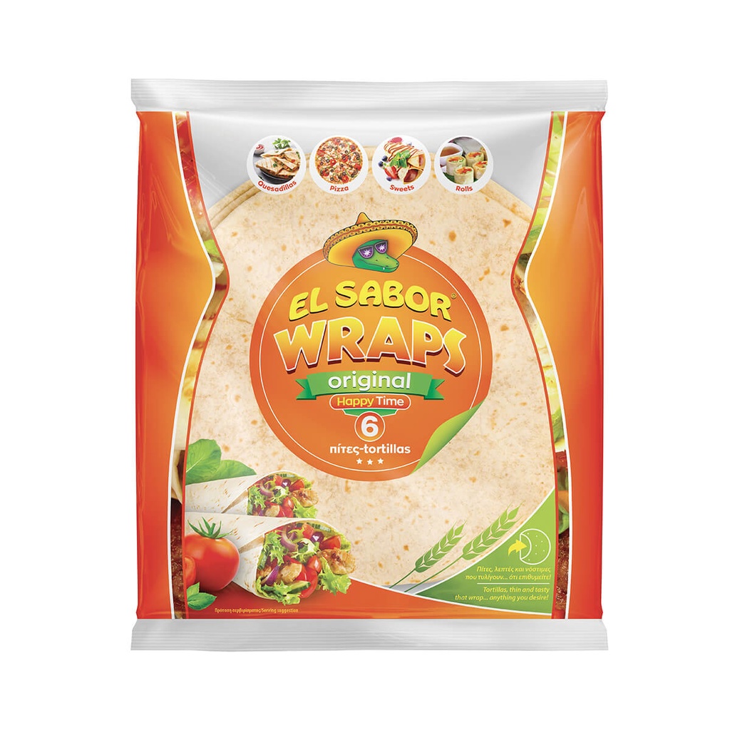 [1024701] EL SABOR 240G 20CM 6-ΤΜΧ TORTILLA HAPPY TIME