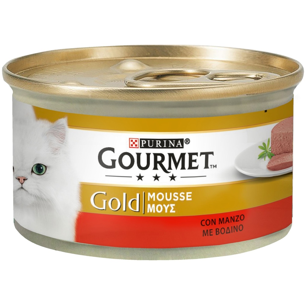 [995009] GOURMET 85G ΓΑΤΑΣ GOLD MOUSSE ΒΟΔΙΝΟ