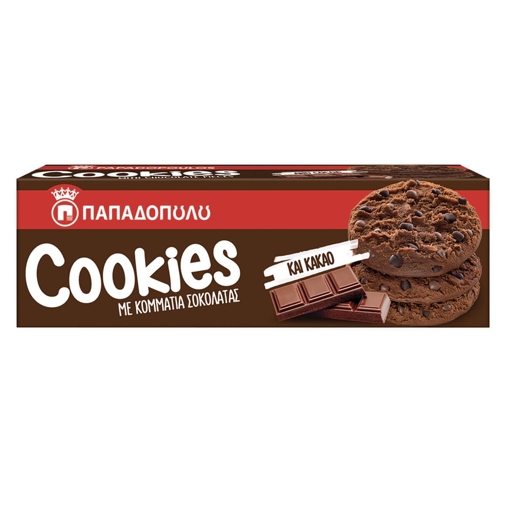 ΠΑΠΑΔΟΠΟΥΛΟΥ 180G COOKIES ΔΙΠΛΗ ΣΟΚΟΛΑΤΑ