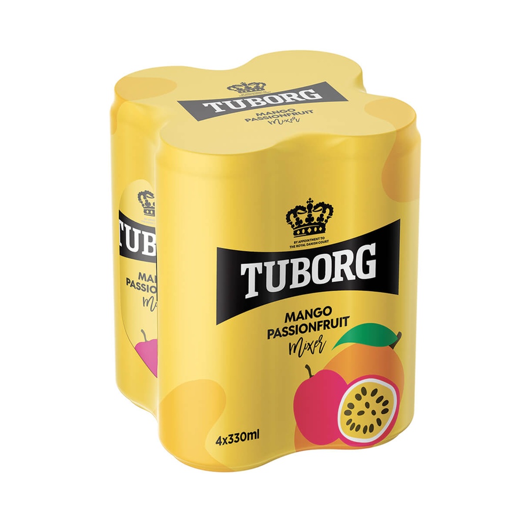 Tuborg Αναψυκτικό Mango & Passionfruit Kουτί 4x330ml