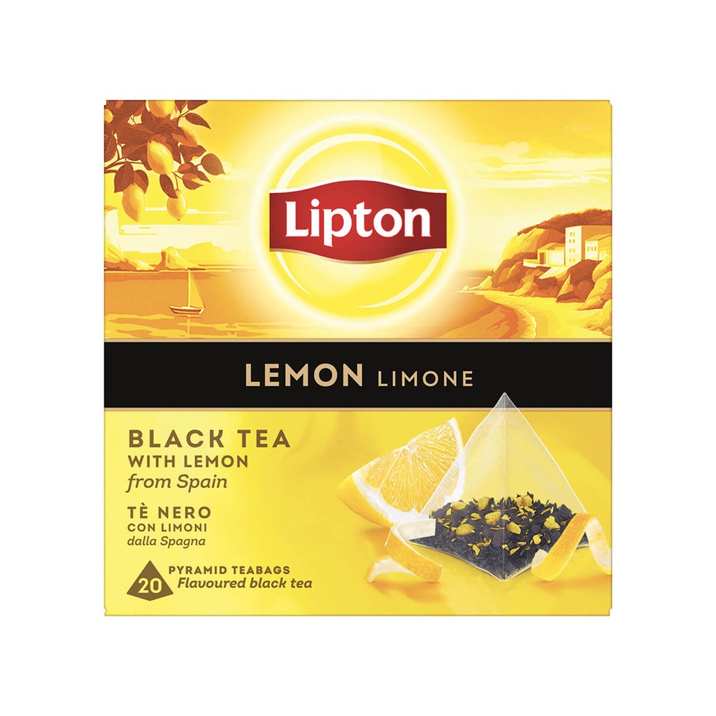 [1030752] LIPTON 1,7G x 20 ΜΑΥΡΟ ΤΣΑΙ - ΛΕΜΟΝΙ (ΠΥΡΑΜΙΔΑ)