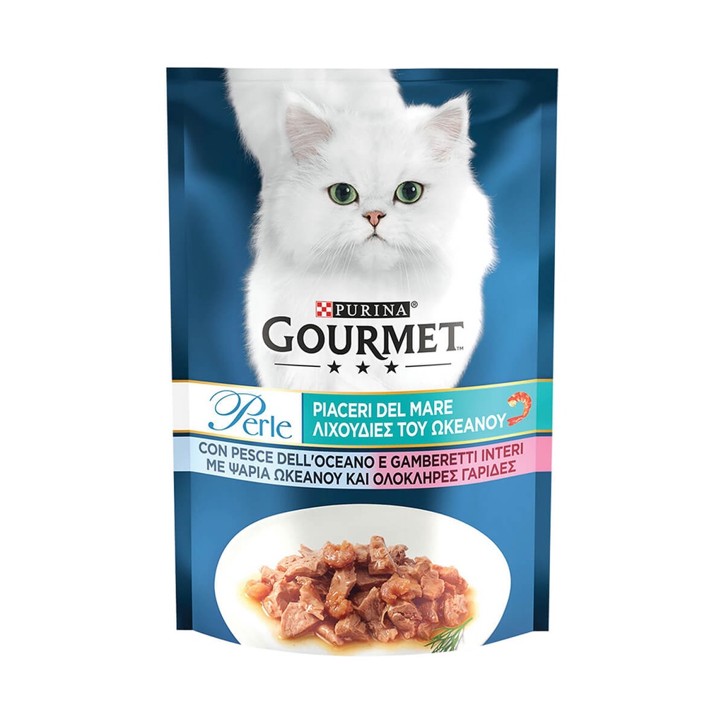 [1017582] GOURMET 85G ΓΑΤΑΣ PERLE ΨΑΡΙ ΩΚΕΑΝ/ΓΑΡΙΔΑ