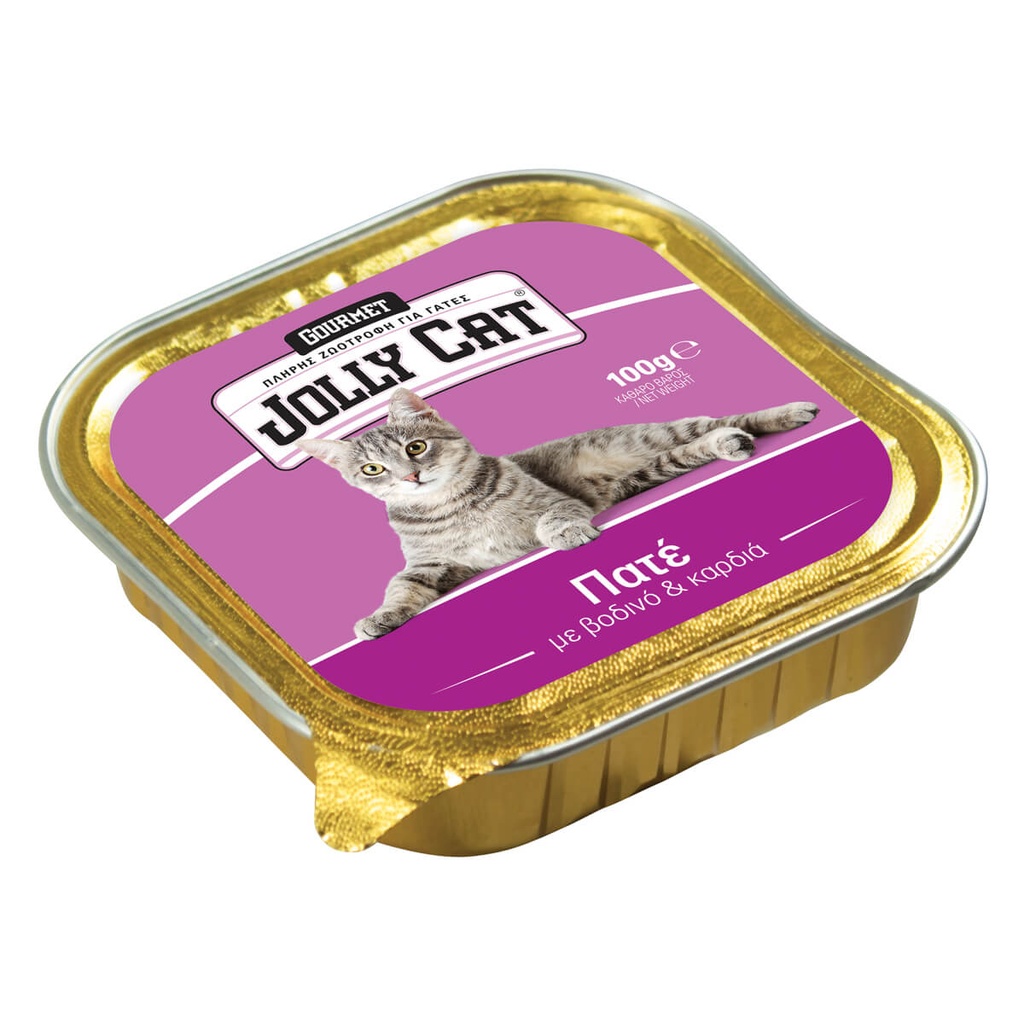 [1011141] Jolly Cat Τροφή Γάτας Βοδινό Καρδιά 100g