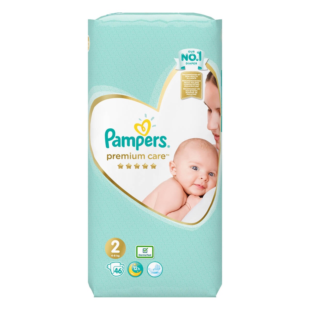 [1014851] PAMPERS 46-ΤΜΧ PREMIUM CARE No2 4-8KG