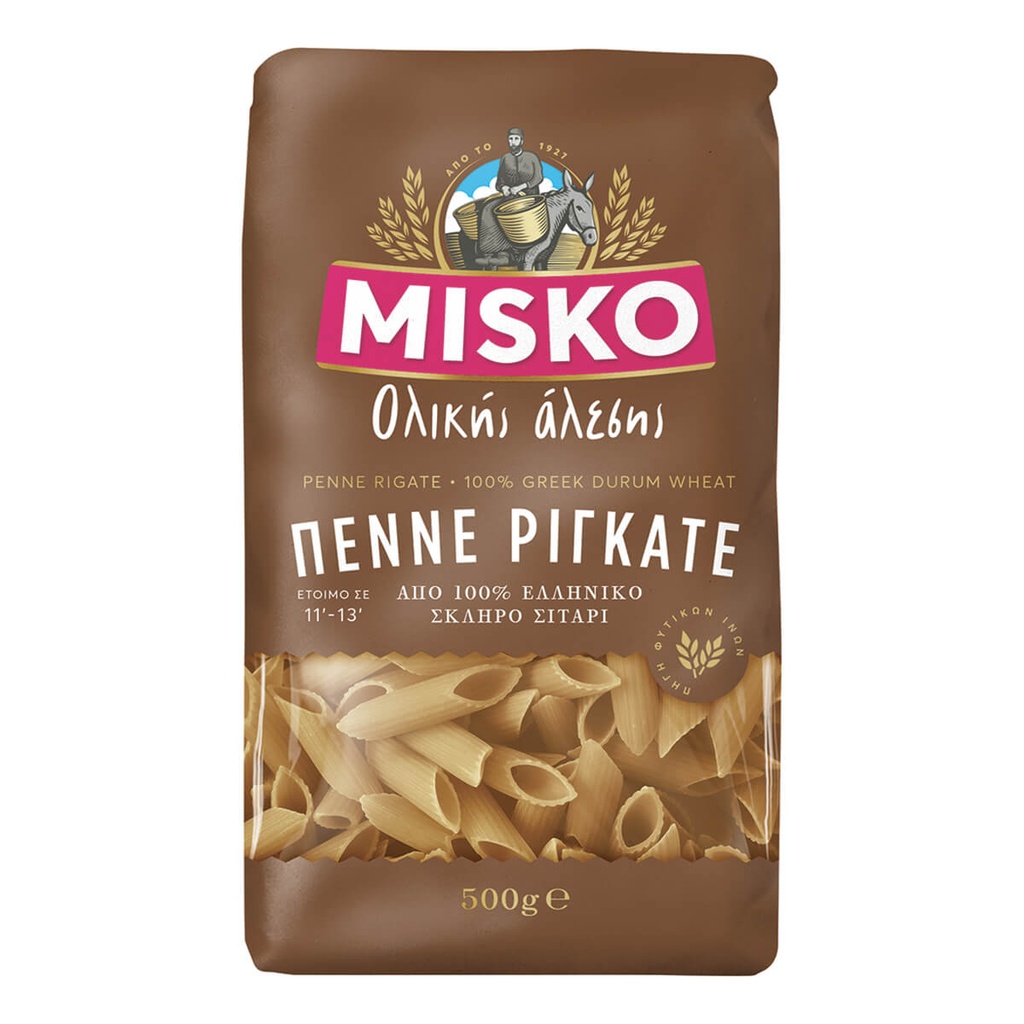 [1015199] Misko Πέννε Ριγκάτε Ολικής Άλεσης 500gr