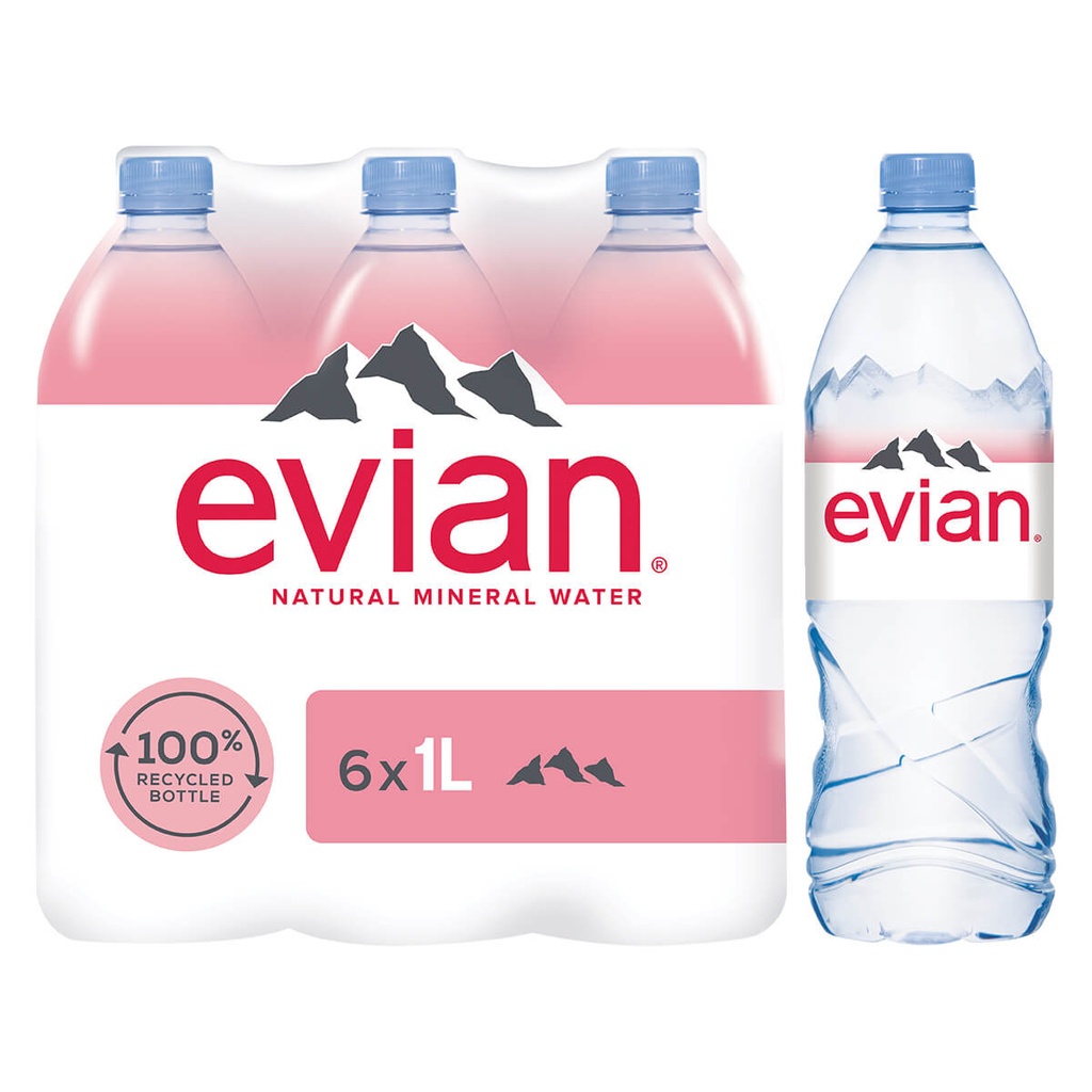 [1022181] Evian Φυσικό Μεταλλικό Νερό 6x1lt