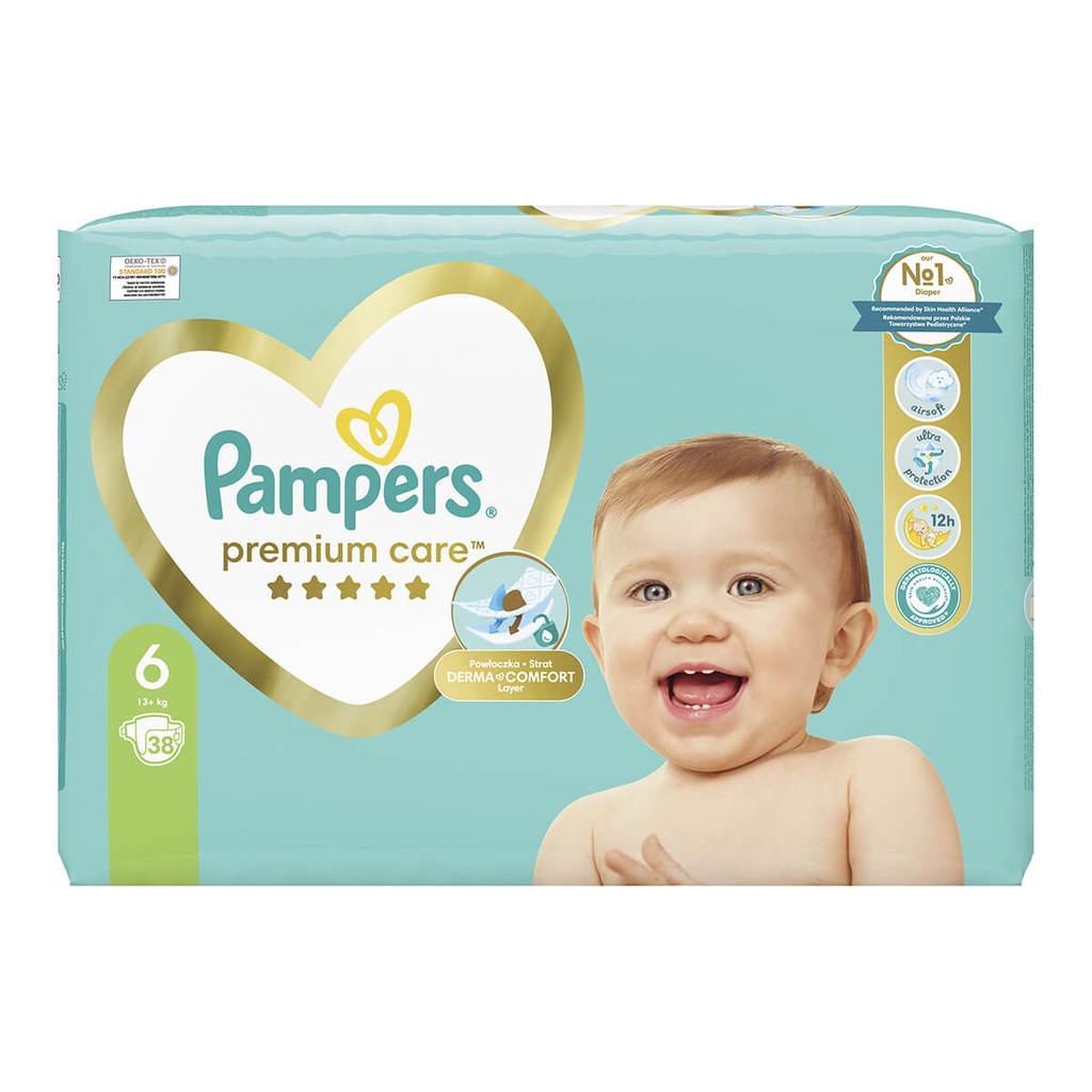 [1024227] PAMPERS 38-ΤΜΧ PREMIUM CARE JUMBO No6 15+KG