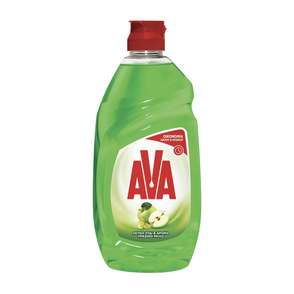 AVA Υγρό Πιάτων  Λευκό Ξύδι & Πράσινο Μήλο 430ml