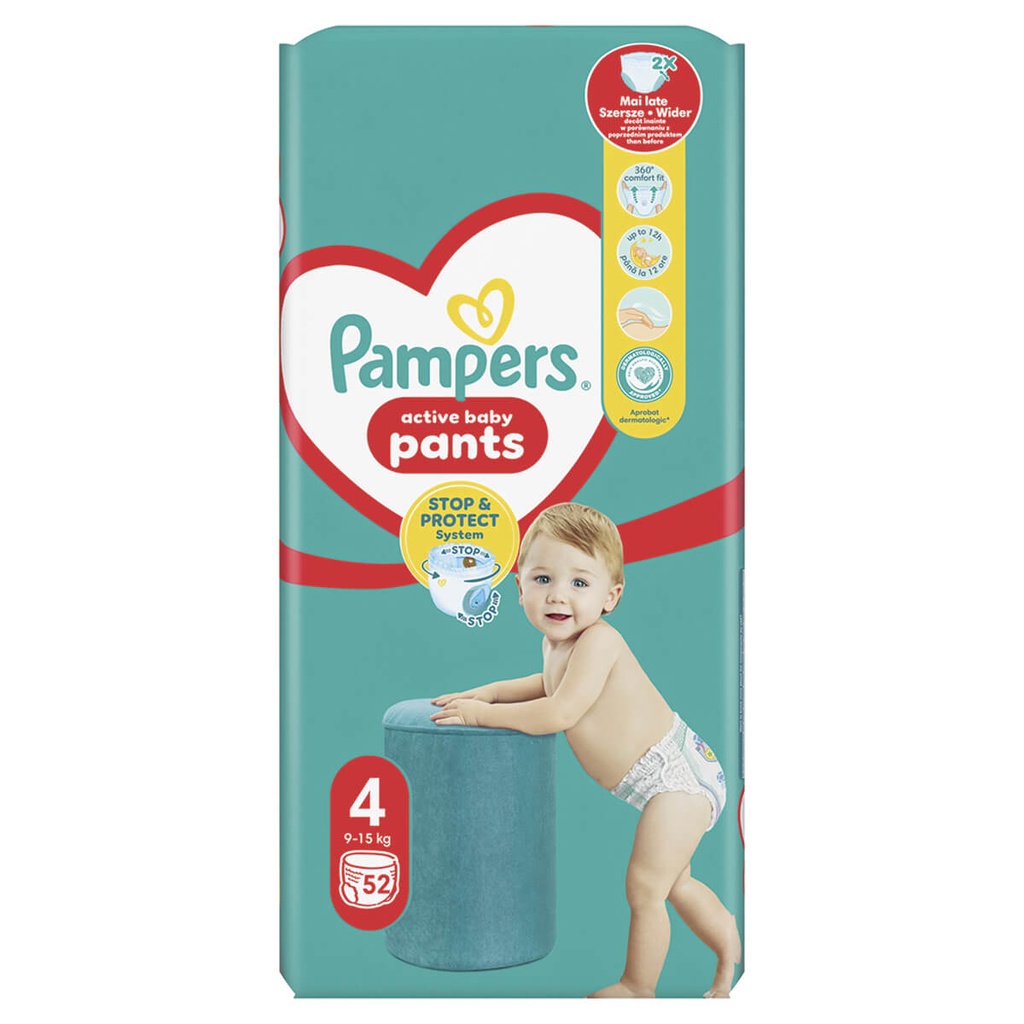 [1032274] PAMPERS 52-ΤΜΧ PANTS JUMBO PACK No4 9-15KG
