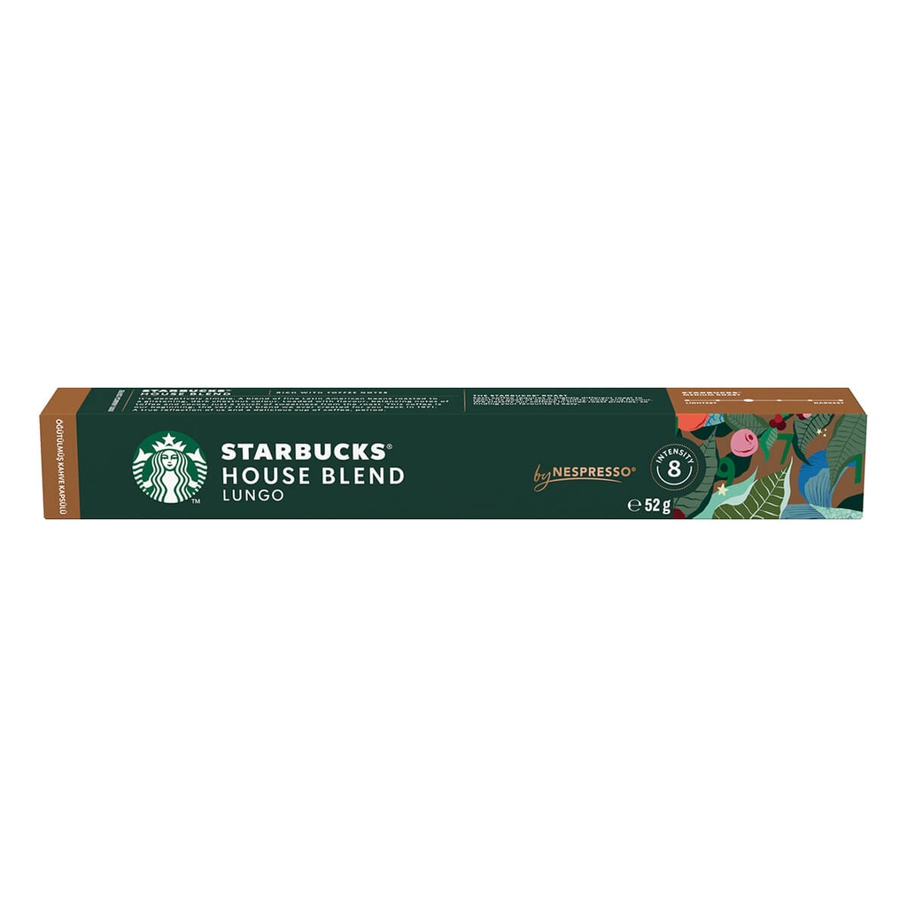 [1037197] STARBUCKS 10-CAPS/52G HOUSE BLEND LUNGO NESPRESSO
