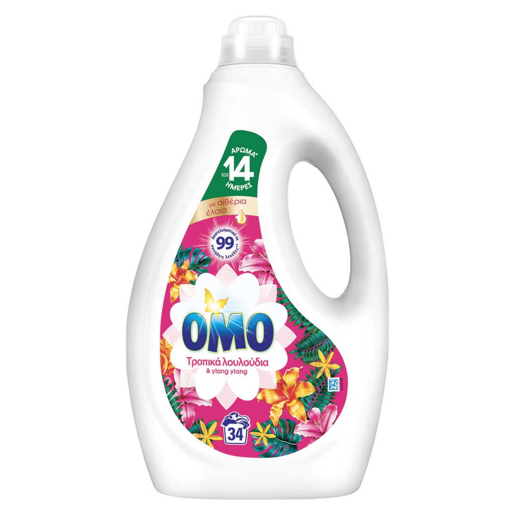 OMO 1,53L ΥΓΡΟ ΑΠΟΡ. ΡΟΥΧΩΝ ΤΡΟΠ ΛΟΥΛΟΥΔΙΑ 34MEZ