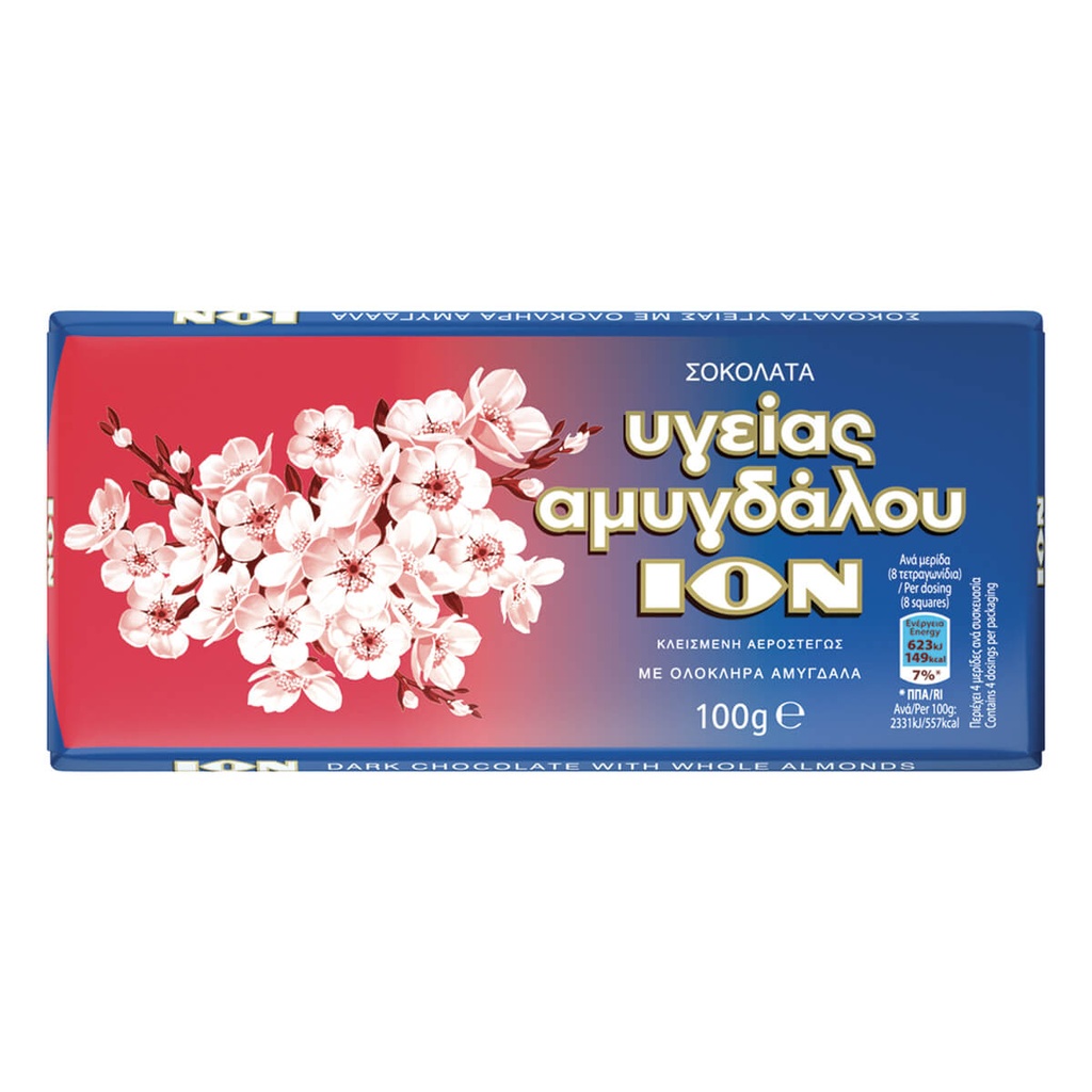 [5012501032072] ΙΟΝ 100G ΣΟΚΟΛΑΤΑ ΥΓΕΙΑΣ ΜΕ ΑΜΥΓΔΑΛΟ