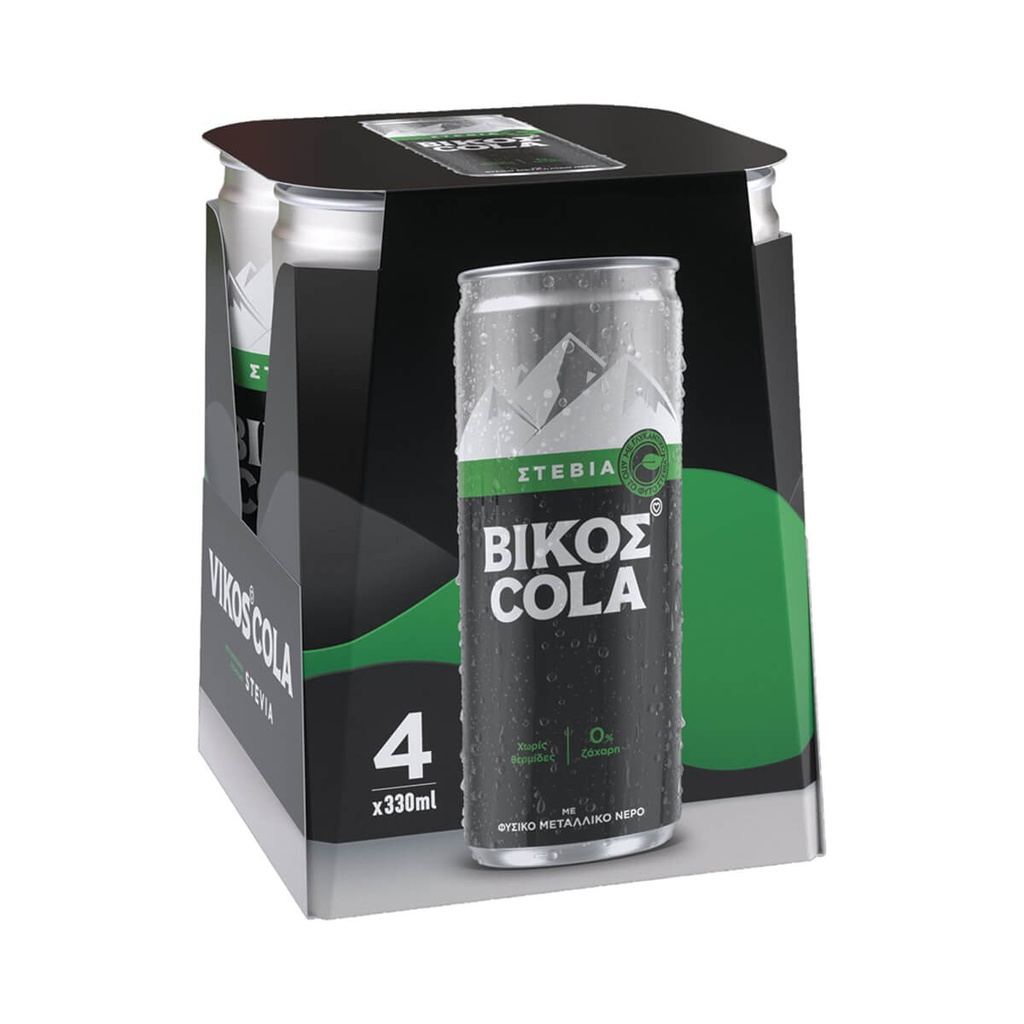 [1023270] ΒΙΚΟΣ COLA 330MLx4 STEVIA / ΚΟΥΤΙ