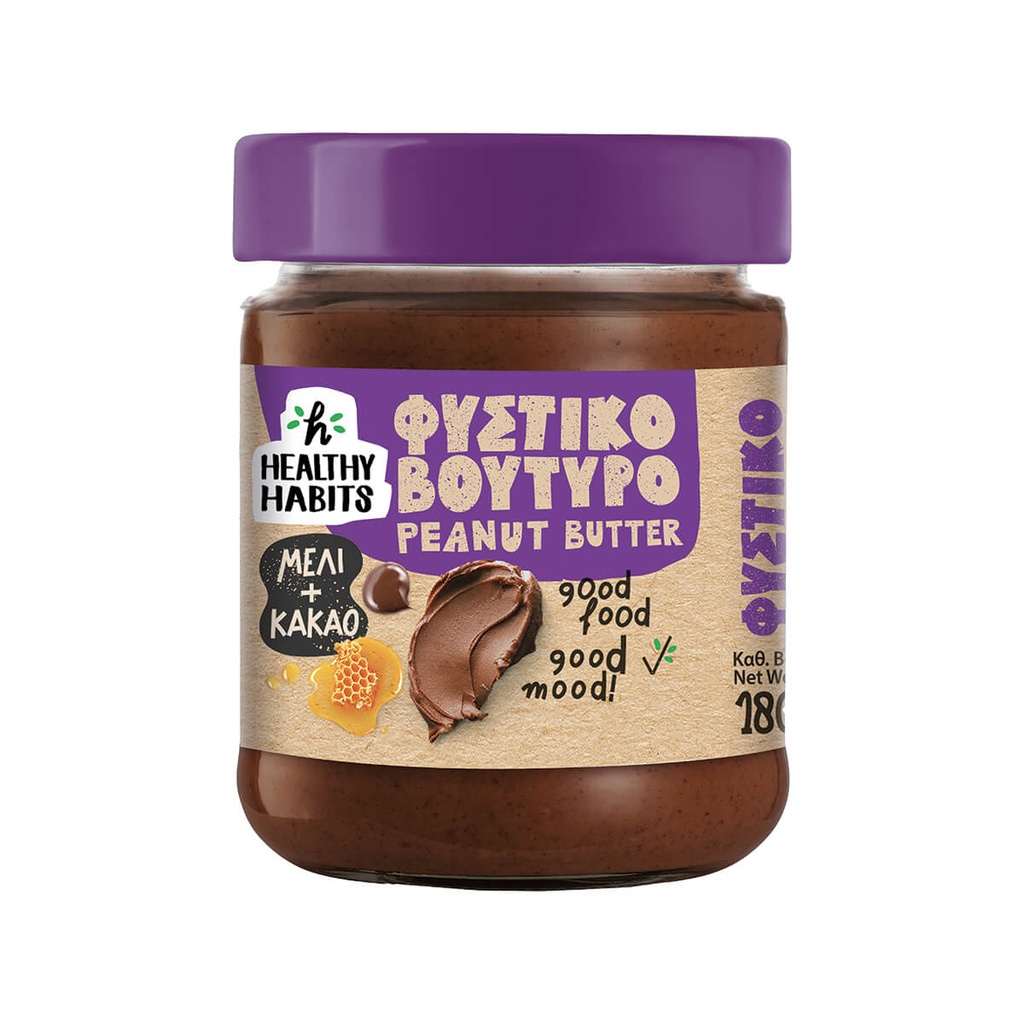 HEALTHY HABITS 180G ΦΥΣΤΙΚΟΒΟΥΤΥΡΟ ΚΑΚΑΟ & ΜΕΛΙ