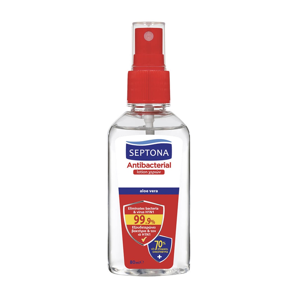 [1010393] Septona Mild Αντισηπτικό Lotion 70% Alc 80ml για Καθαρά και Προστατευμένα Χέρια