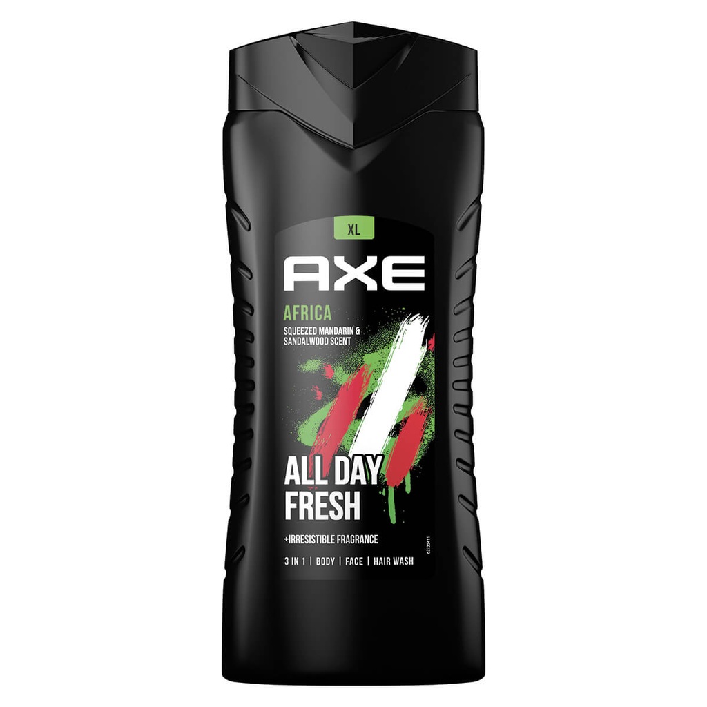 Axe Shower Africa Αφρόλουτρο 400ml για Δυναμική Ανδρική Περιποίηση