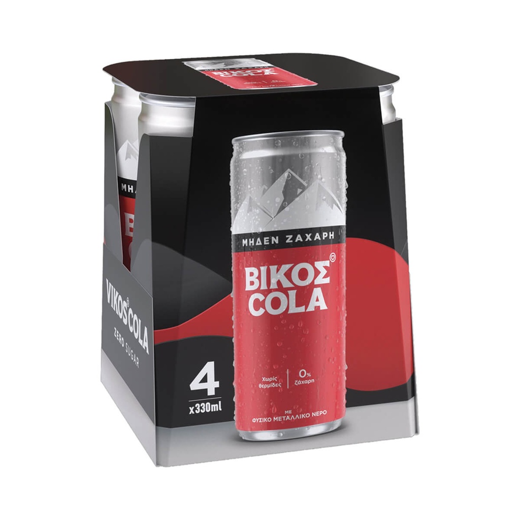[1023272] ΒΙΚΟΣ COLA 330MLx4 ZERO / ΚΟΥΤΙ
