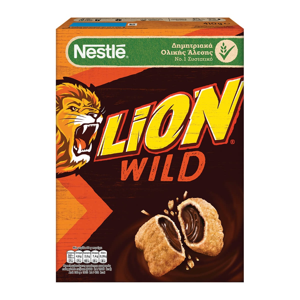 LION 410G ΔΗΜΗΤΡΙΑΚΑ WILD ΣΟΚΟΛΑΤΑ/ΚΑΡΑΜΕΛΑ