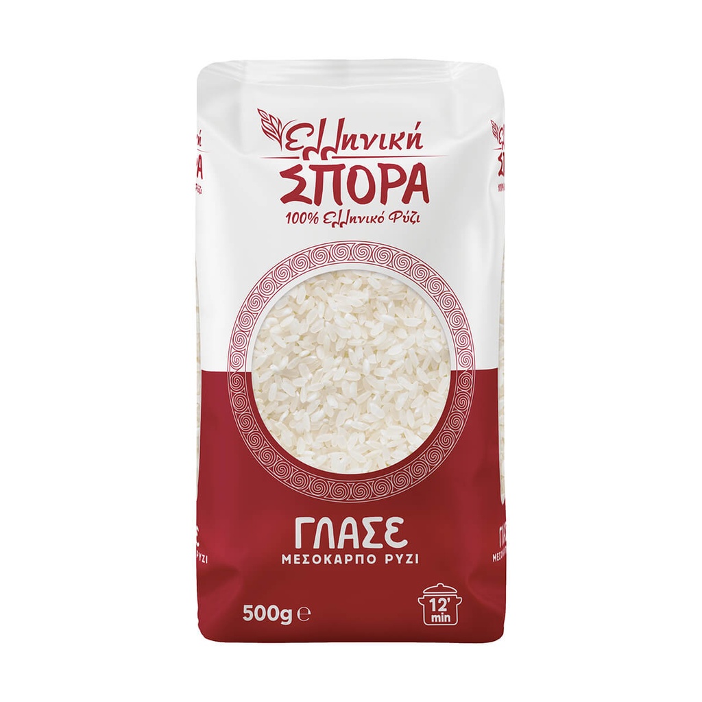 [1014303] ΕΛΛΗΝΙΚΗ ΣΠΟΡΑ 500G ΡΥΖΙ ΓΛΑΣΕ