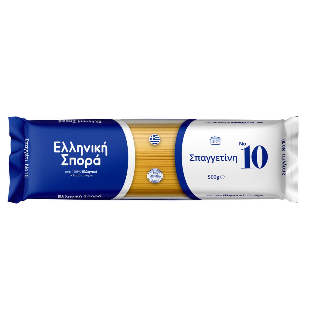 [1014309] ΕΛΛΗΝΙΚΗ ΣΠΟΡΑ 500G ΣΠΑΓΓΕΤΙΝΙ No10