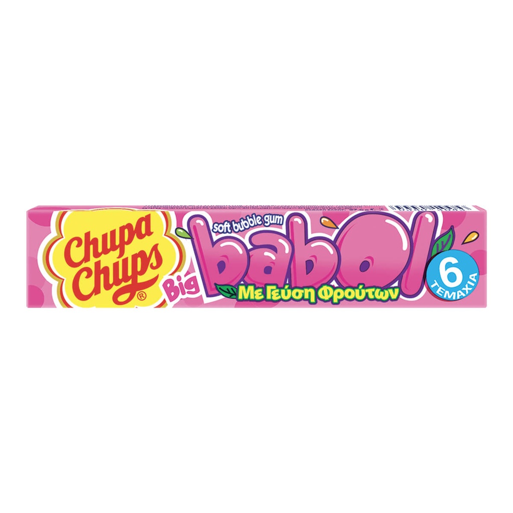 [988931] Chupa Chups Big Babol Τσίκλες Tutti Frutti 27gr