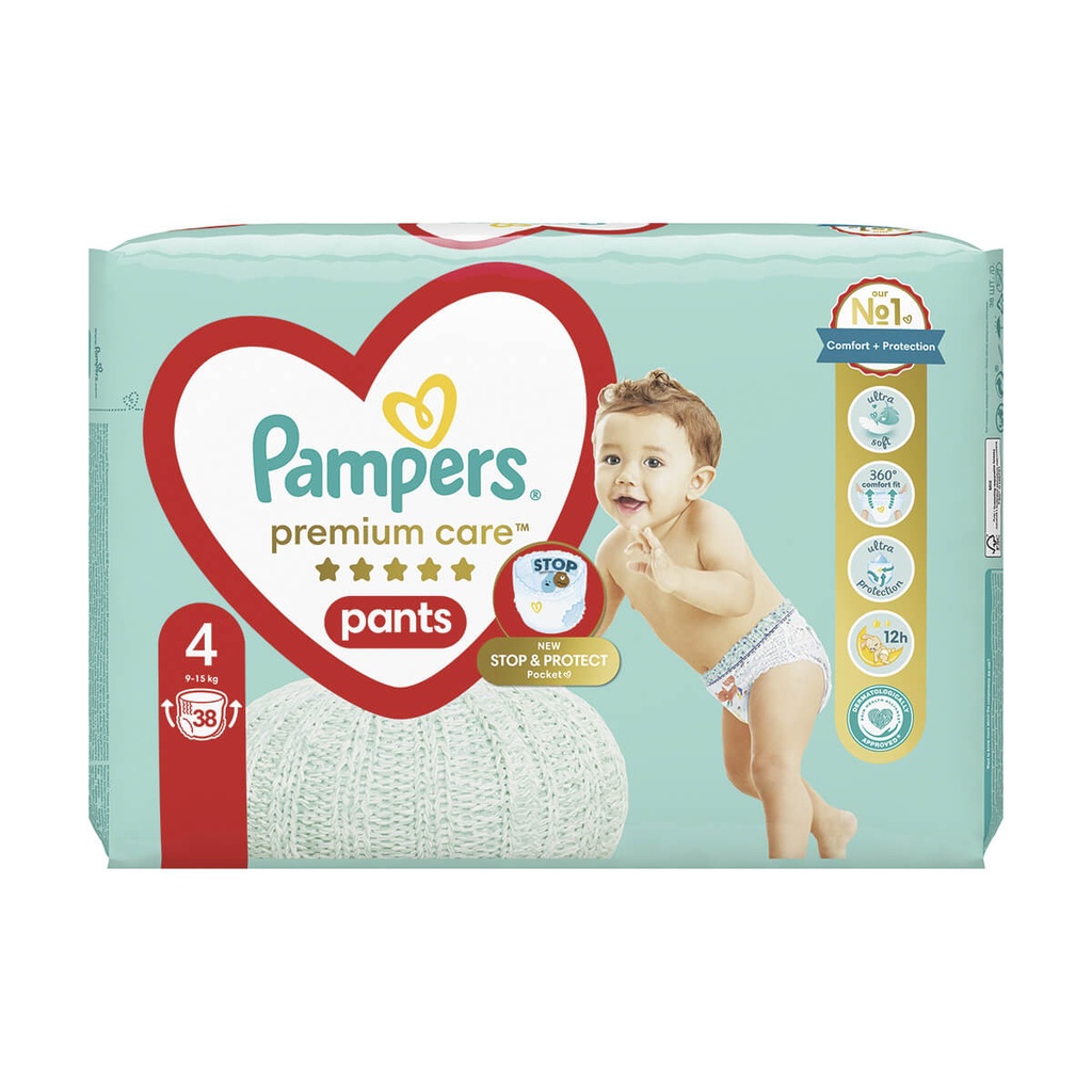 [1026303] PAMPERS 38-ΤΜΧ PREMIUM PANTS No4 JUMBO 9-15KG