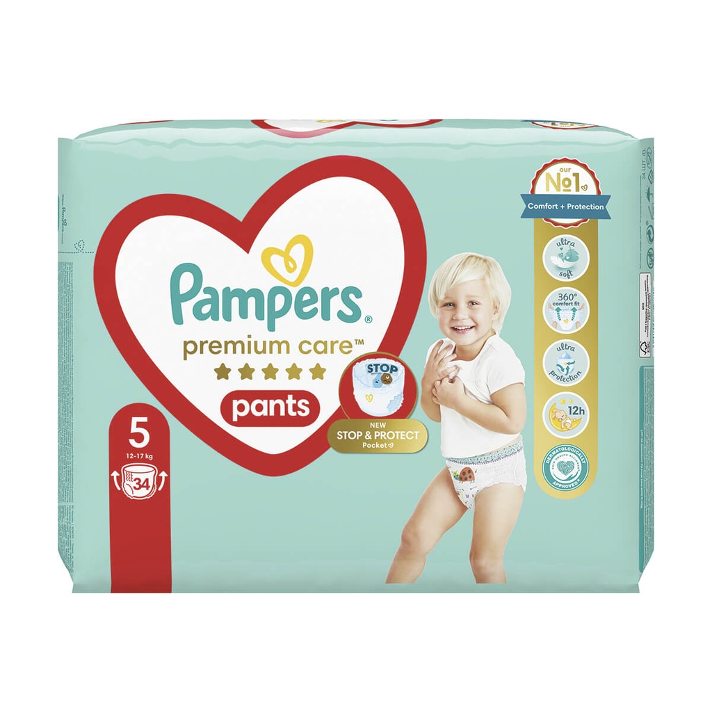 [1026304] PAMPERS 34-ΤΜΧ PREMIUM PANTS JUMBO N.5 12-17KG