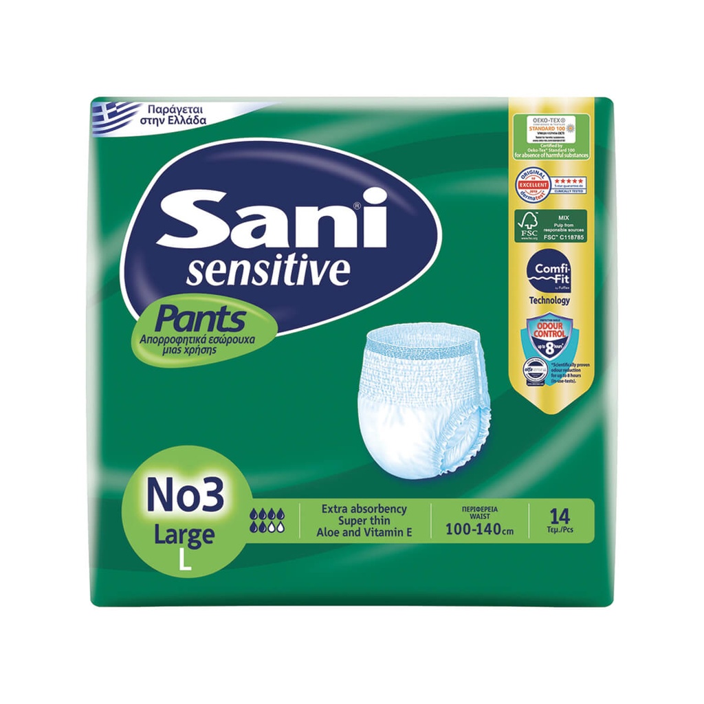 Sani Pants Εσώρουχα Μιας Χρήσης Large N.3 14τμχ για Ασφάλεια και Διακριτική Προστασία