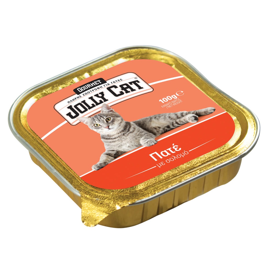 [1013710] Jolly Cat Τροφή Γάτας Πατέ Με Σολομό 100g