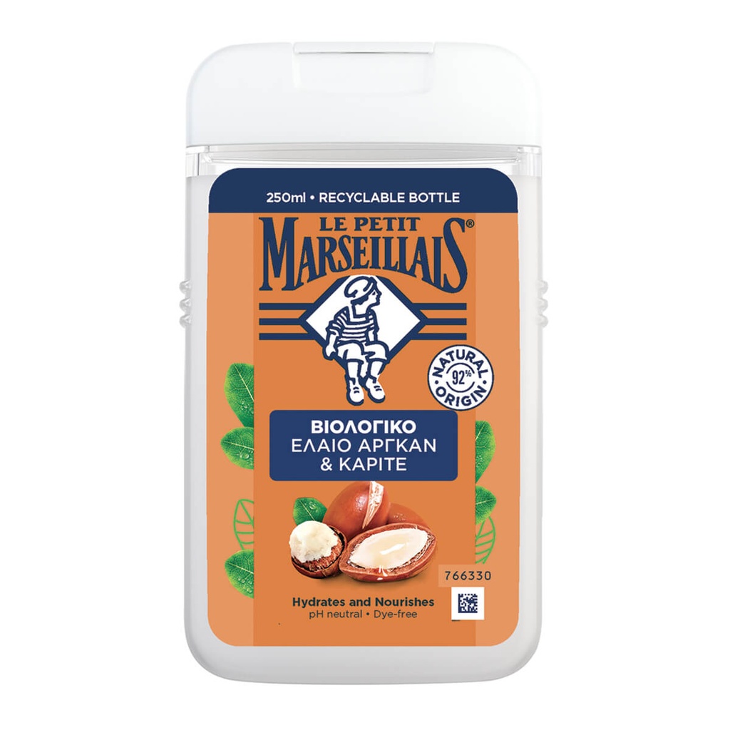 Le Petit Marseillais Αφρόλουτρο Argan Oil & Karité 250ml – Ενυδάτωση & Φροντίδα